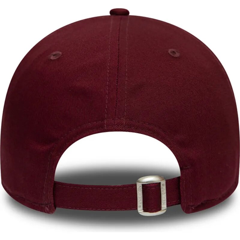 Casquette courbée grenat ajustable avec logo noir New York N: 00323