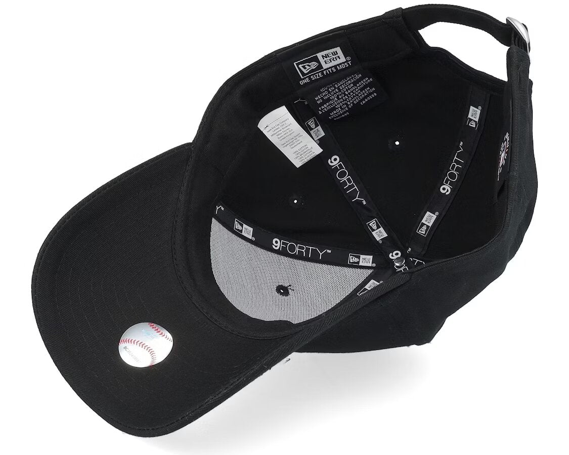 New York Yankees Team Outline 9FORTY Black Adjustable - New Era N: 00396