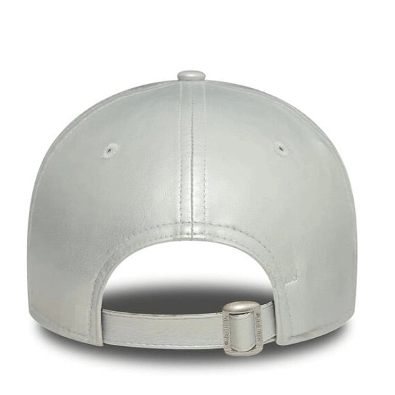 New York Yankees Womens Midi PU Silver Cuir 9FORTY Adjustable Cap N: 00420