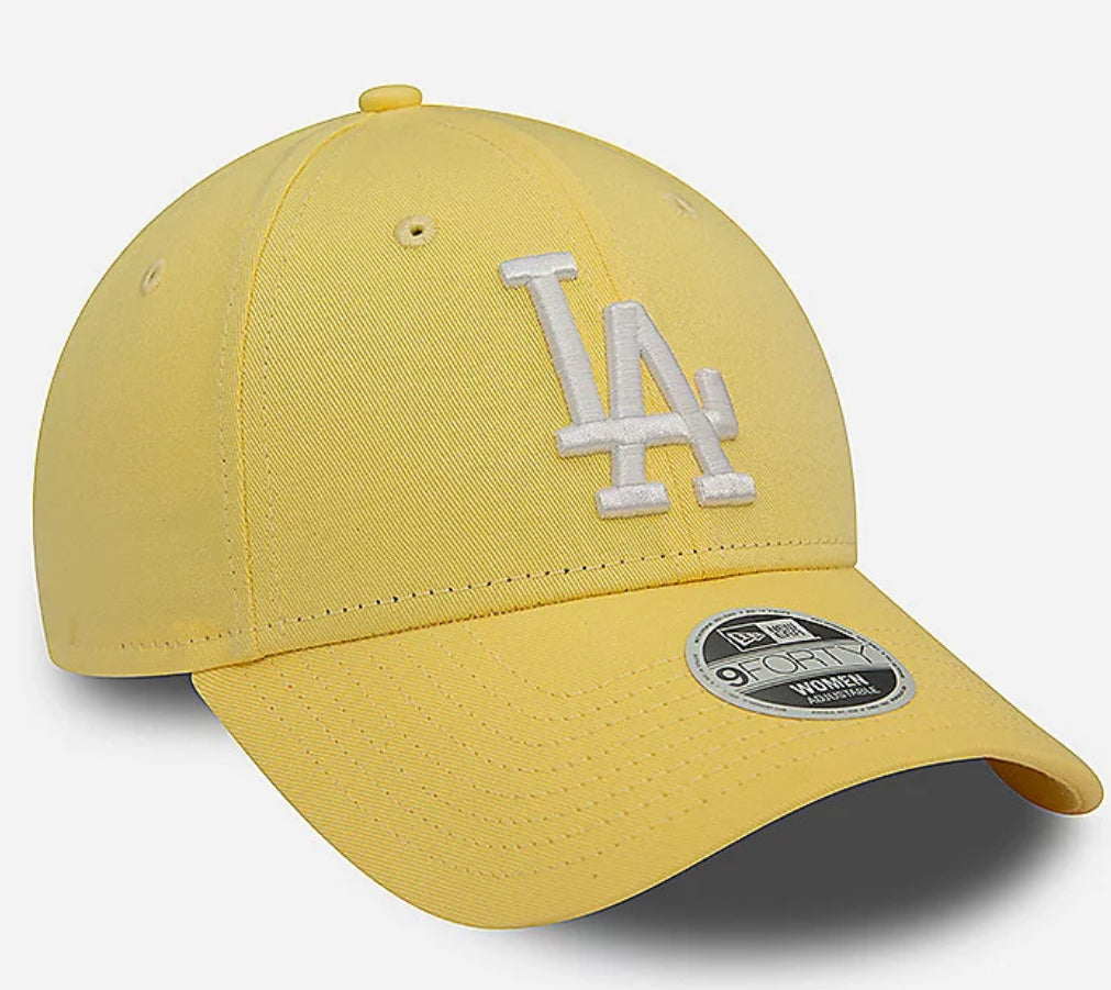 Casquette Los Angeles Dodgers Womens League Essential 9FORTY Yellow/White Adjustable - New Era N: 00680