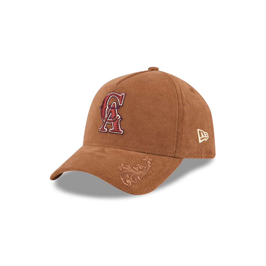 New Era 9Forty California Angels Ornamental Cord A-Frame Adjustable Snapback Hat Toasted Peanut N: 00695