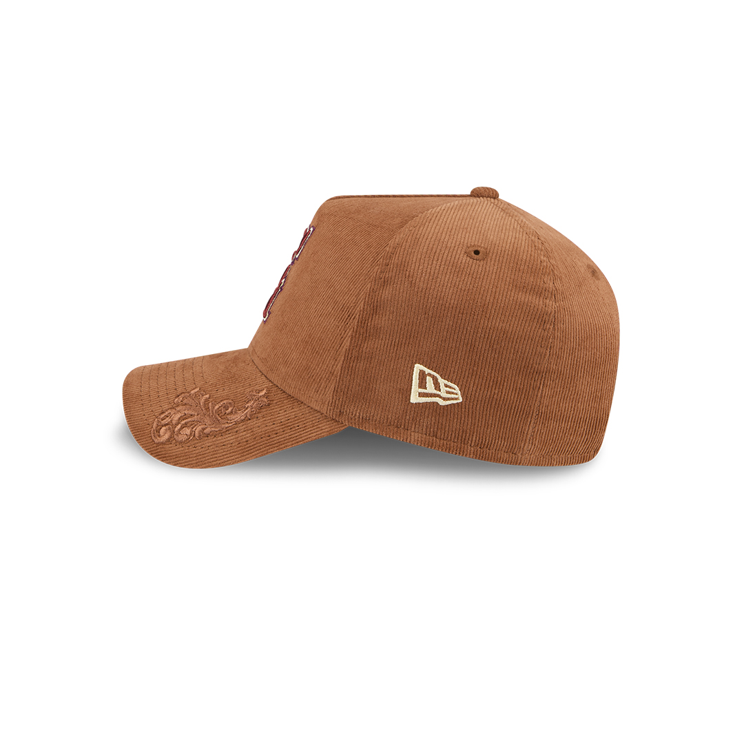 New Era 9Forty California Angels Ornamental Cord A-Frame Adjustable Snapback Hat Toasted Peanut N: 00695