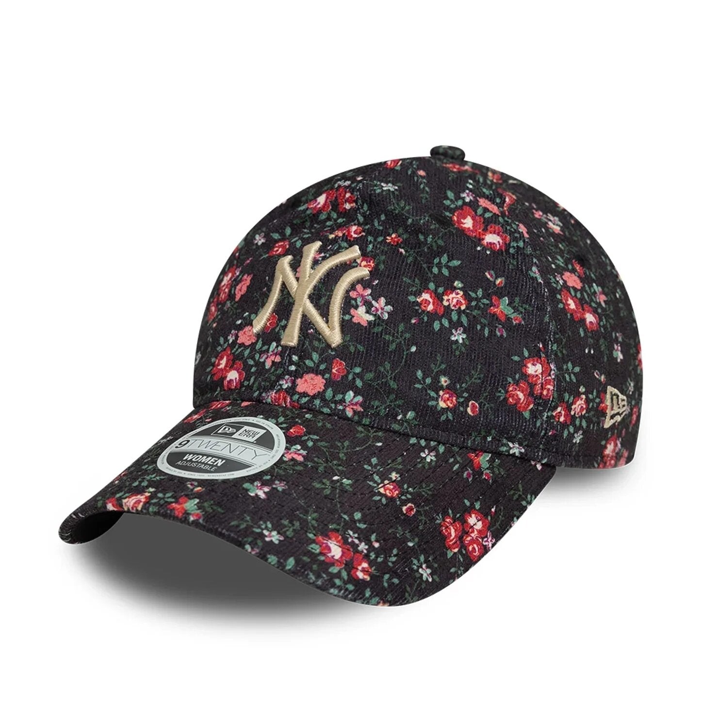 Casquette réglable 9TWENTY beige à imprimé floral matelassé pour femmes des New York Yankees N: 00417