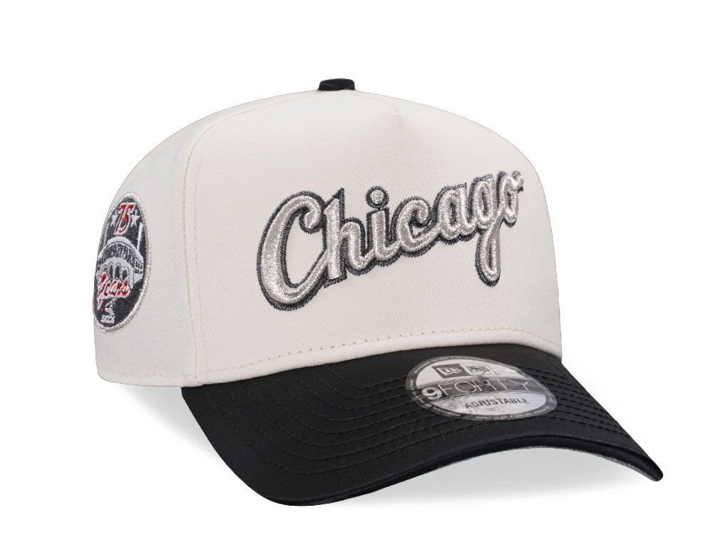 New Era Chicago White Sox 75 Years Metallic Two Tone 9Forty A Frame Snapback Hat N: 00533