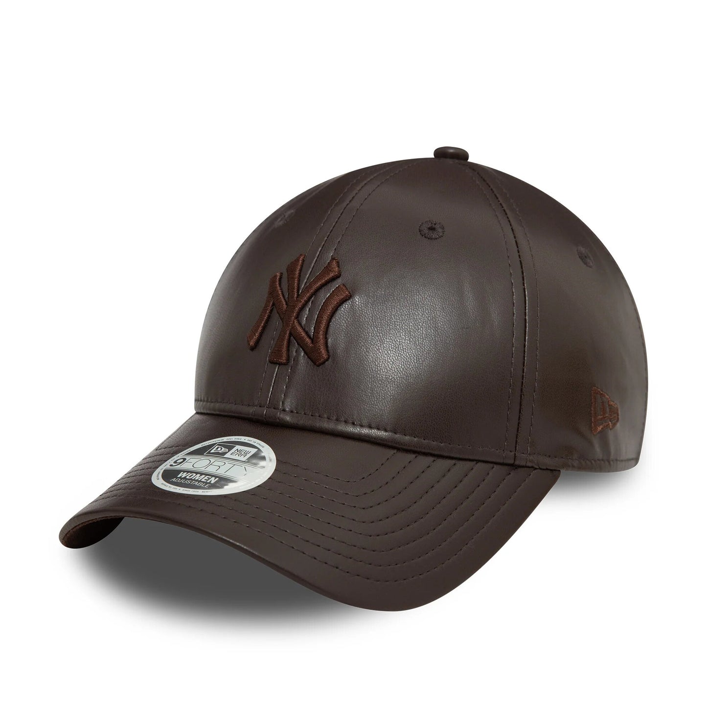 New York Yankees 9FORTY Womens Midi PU Dark Brown cuir Cap N: 00543