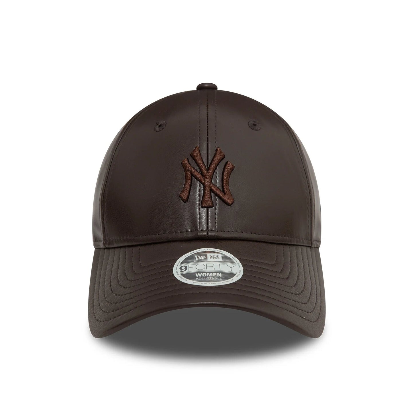 New York Yankees 9FORTY Womens Midi PU Dark Brown cuir Cap N: 00543