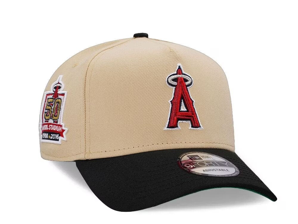 Casquette snapback New Era 9Forty A Frame 50e anniversaire des Anaheim Angels, édition Vegas Two Tone N: 00553