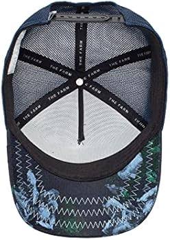 Goorin Bros. The Farm Kaleidoscope Collection Unisex Adjustable Trucker Cap, Blue N: 00357