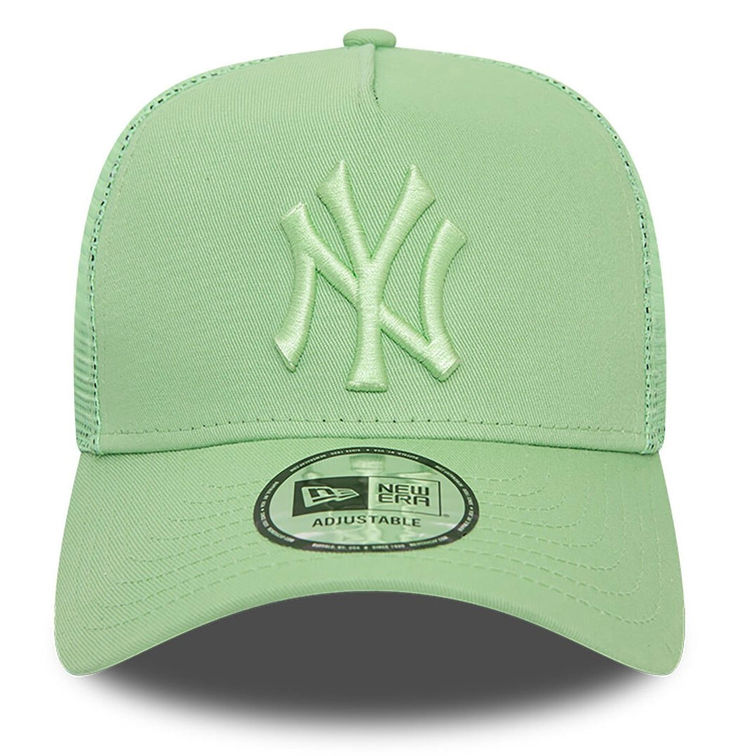 New York Yankees Tonal Mesh Green A-Frame Trucker Cap