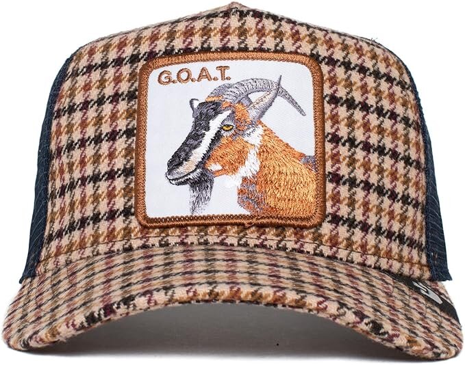 Goorin Bros. Good Kid Plaad Goat Beige City Adjustable Trucker Cap