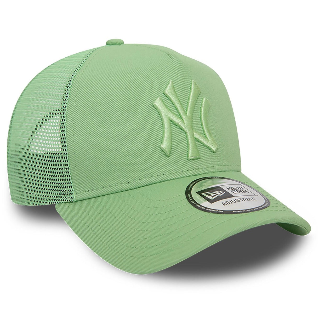 New York Yankees Tonal Mesh Green A-Frame Trucker Cap