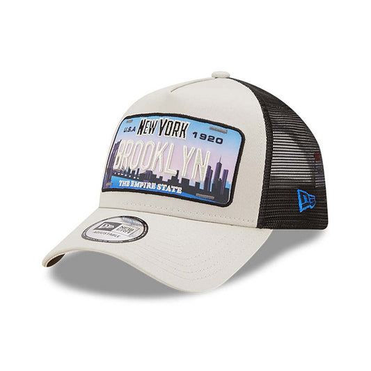 New Era License Plate Stone A-Frame Trucker Cap