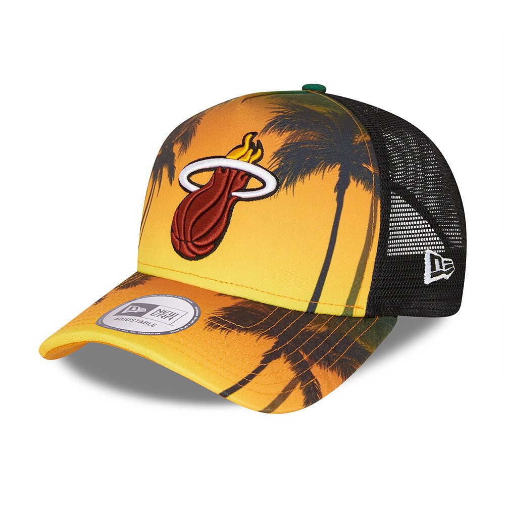 Miami Heat Summer City Black A-Frame Trucker Cap