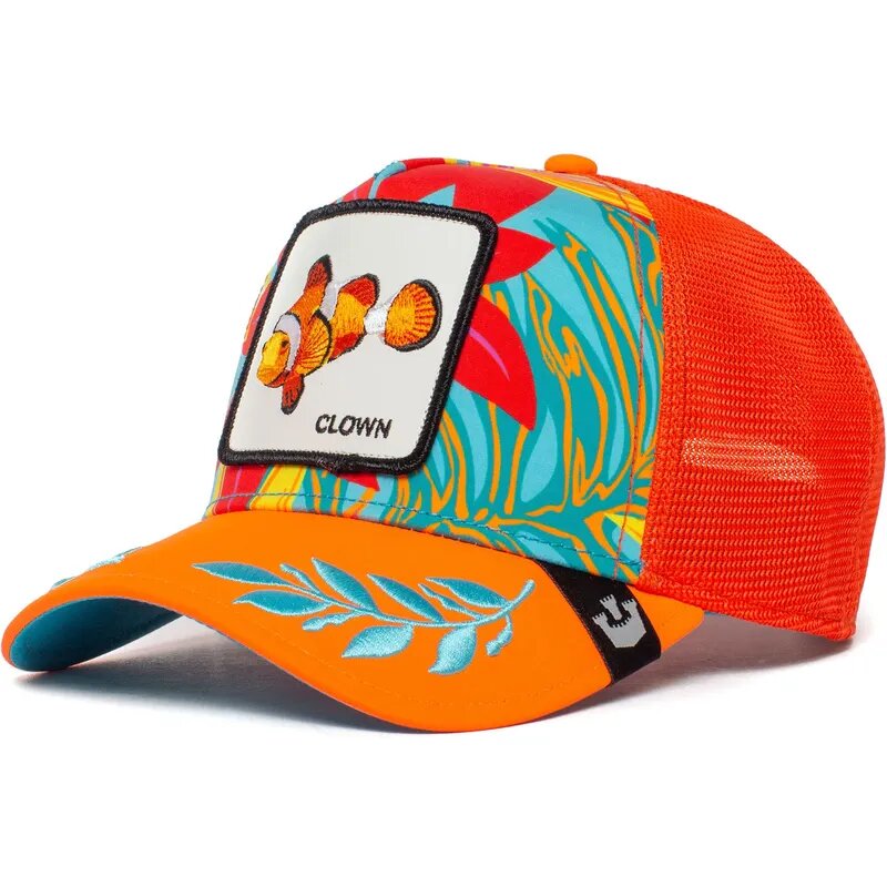 Casquette trucker orange poisson rouge The Farm Goorin Bros.