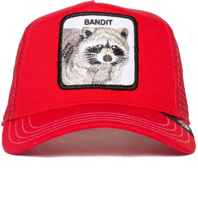 Casquette trucker rouge raton laveur The Bandit The Farm Goorin Bros.