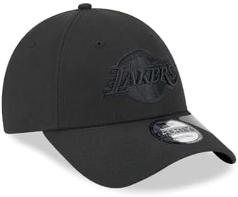New Era 9FORTY L.A. Lakers Baseball Cap - NBA Repreve Outline - Black On Black N: 00290