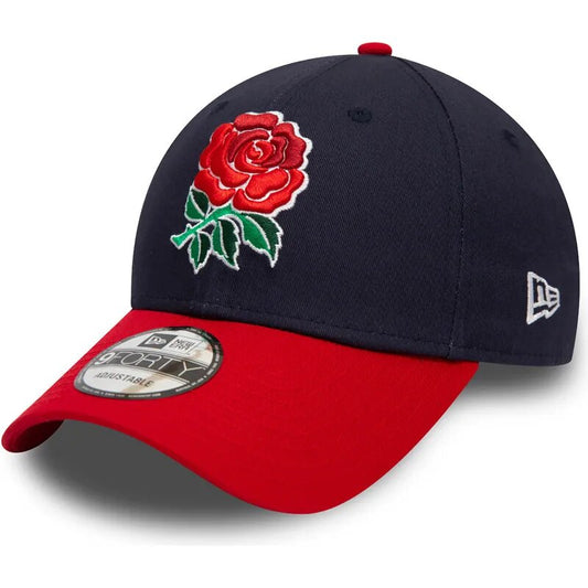 Casquette courbée bleue marine et rouge ajustable 9FORTY Core England Rugby RFU New Era