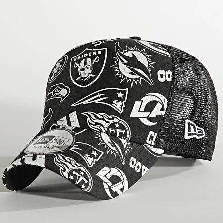 Casquette Trucker AOP NFL Noir