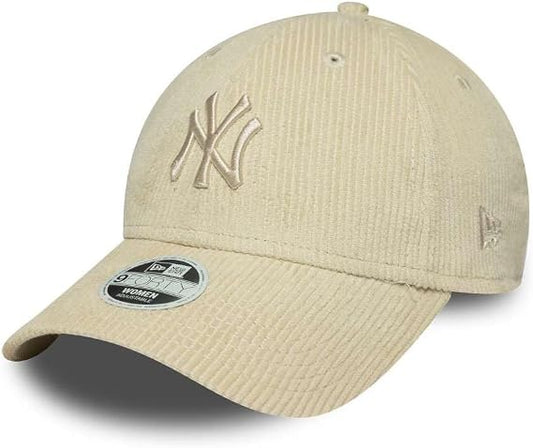 New Era 9Forty Cord Yankees WMNS CapEra Women - Corduroy Cap Baseball Women´s Metal Buckle, with Peak All-Season Spring Summer Autumn Winter N: 00369
