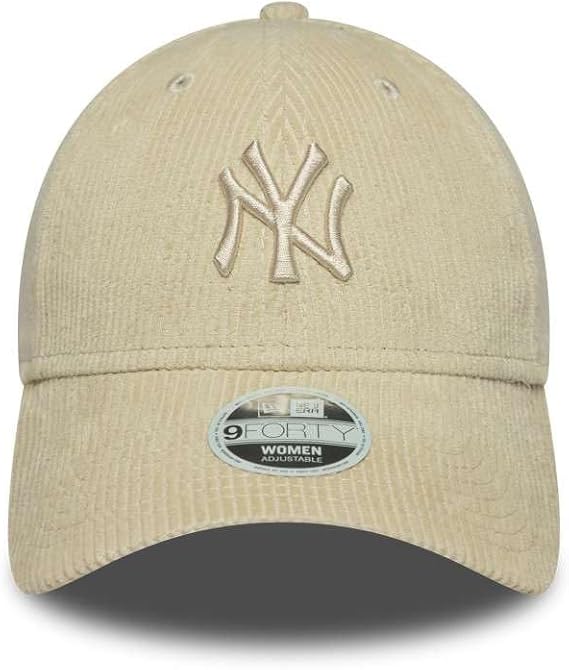 New Era 9Forty Cord Yankees WMNS CapEra Women - Corduroy Cap Baseball Women´s Metal Buckle, with Peak All-Season Spring Summer Autumn Winter N: 00369