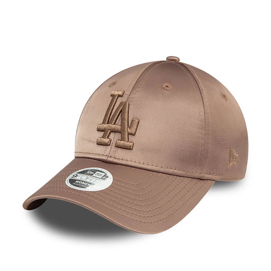 LA Dodgers Womens Satin Pastel Brown 9FORTY Adjustable Cap