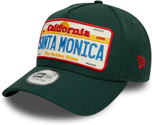 New Era E-Frame Snapback Cap - Plate Santa Monica, Forest Green, One Size N: 00349