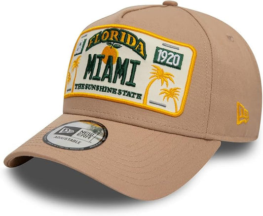 New Era E-Frame Snapback Cap - Plate Florida Miami N: 00347