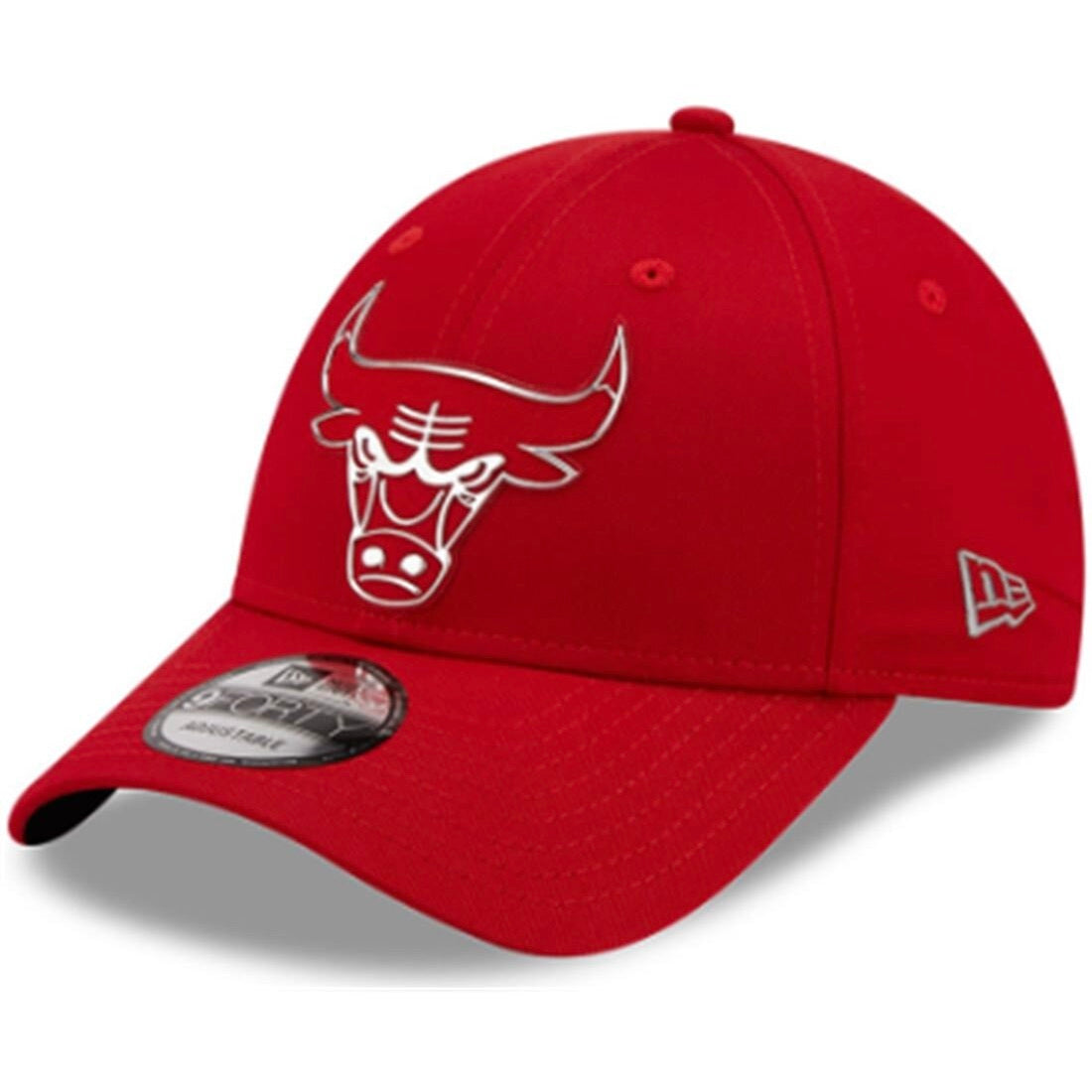 NEW ERA CAP 9FORTY CHIGAGO BULLS NBA FOIL LOGO RED