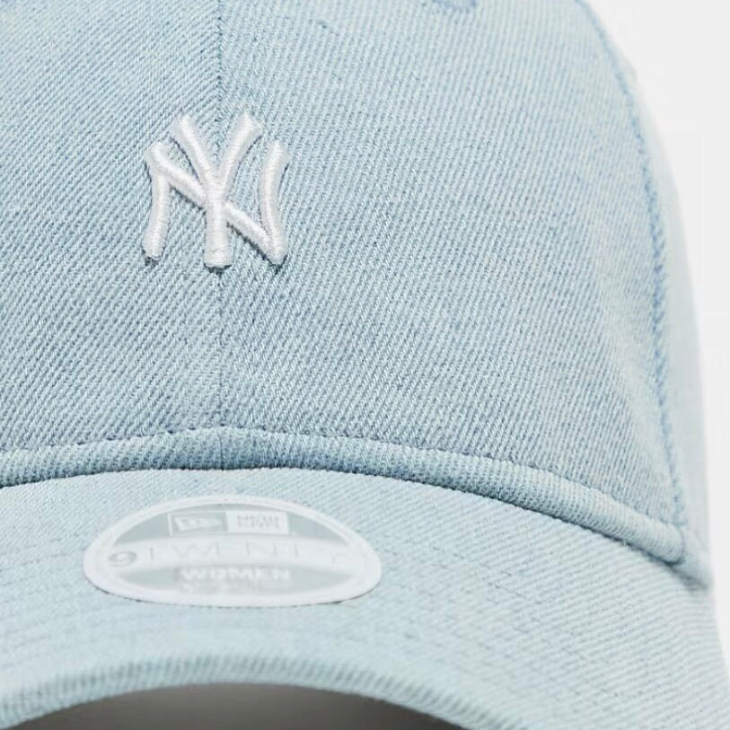 New Era - 9twenty NY Yankees - Casquette à petit logo en jean délavé