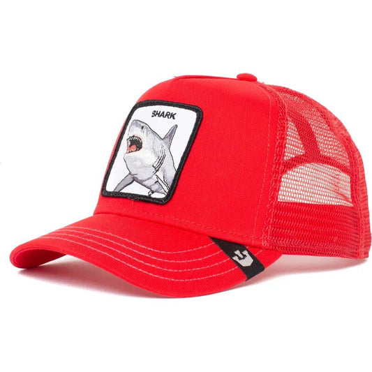 Casquette trucker rouge requin Shark Dunnah The Farm Goorin Bros.