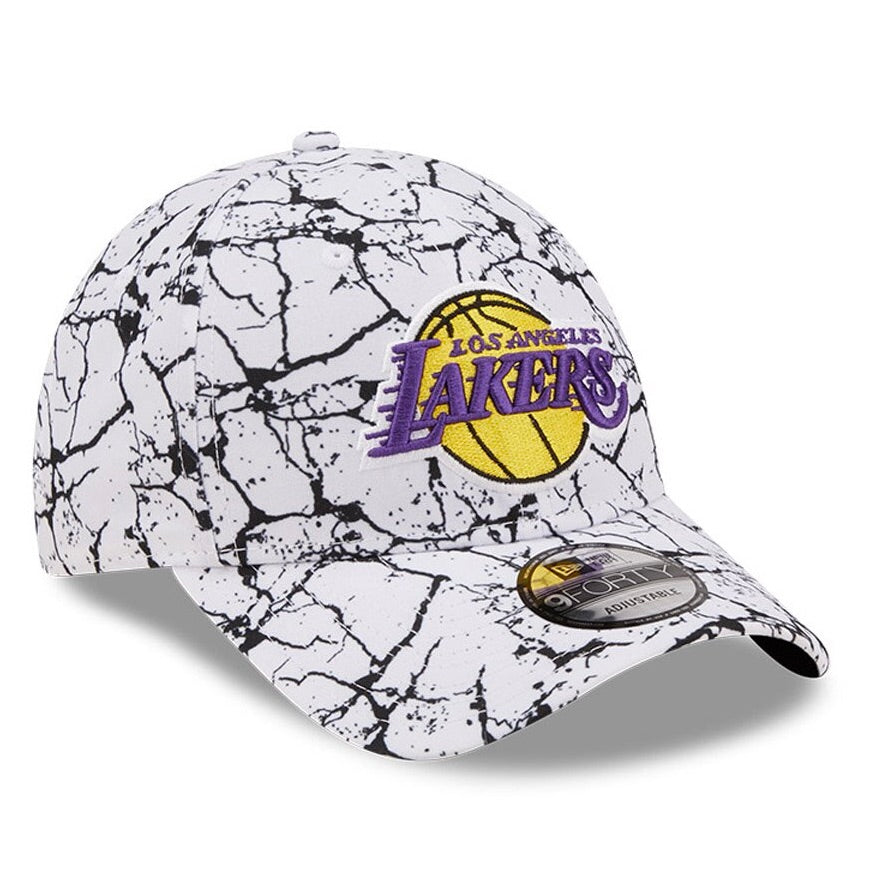 Casquette Réglable 9FORTY LA Lakers Marbre Blanc