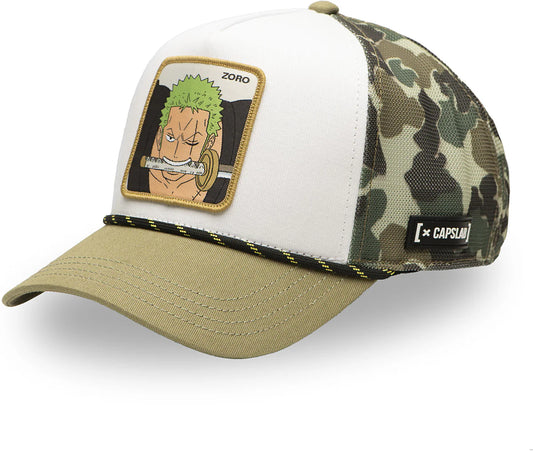 Casquette trucker premium avec filet One piece Zoro Camo N: 00270