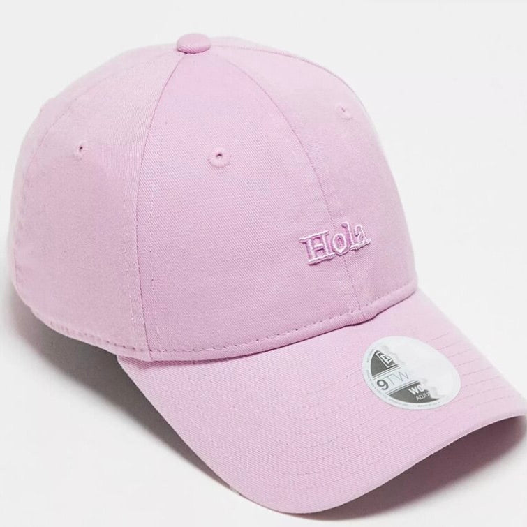 New Era 9twenty hola motif cap in washed pink