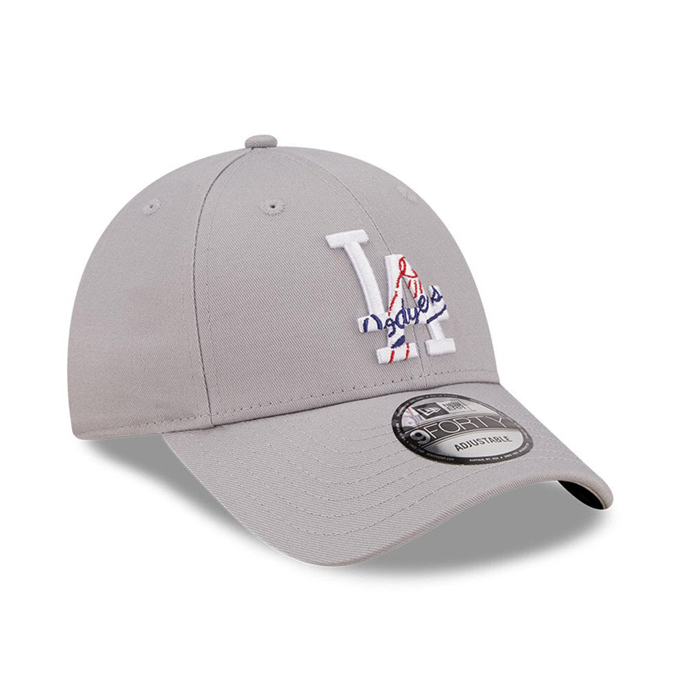 LA Dodgers Team Logo Grey 9FORTY Adjustable Cap