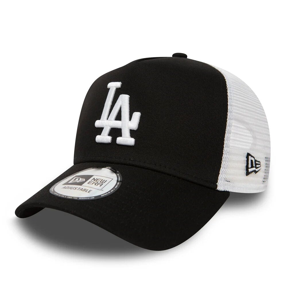 LA Dodgers Clean Black A-Frame Trucker Cap