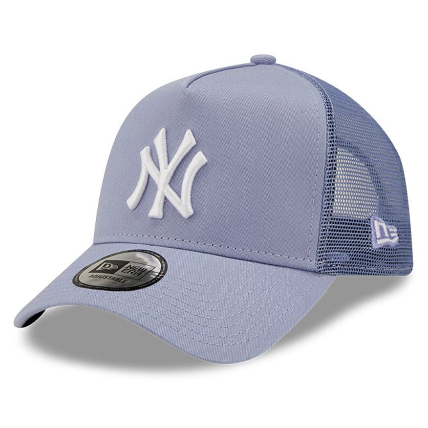 New York Yankees Tonal Mesh Lilac A-Frame Trucker Cap