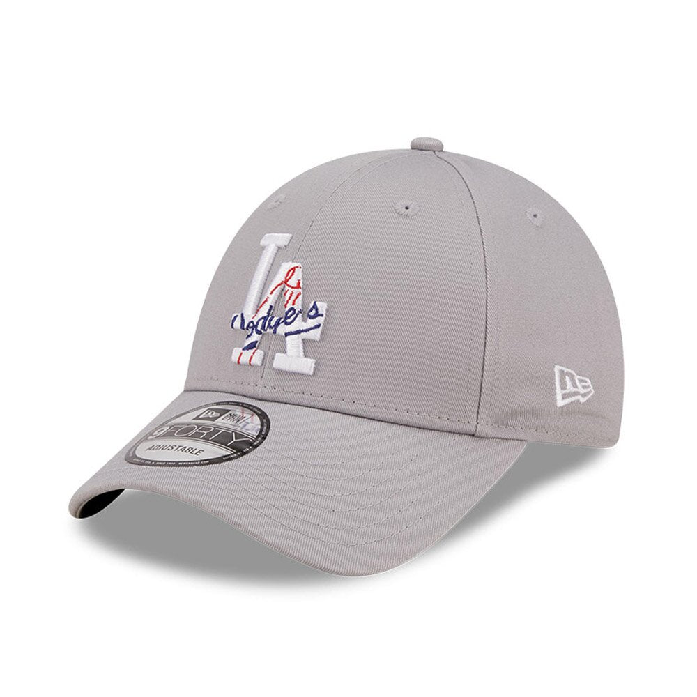 LA Dodgers Team Logo Grey 9FORTY Adjustable Cap