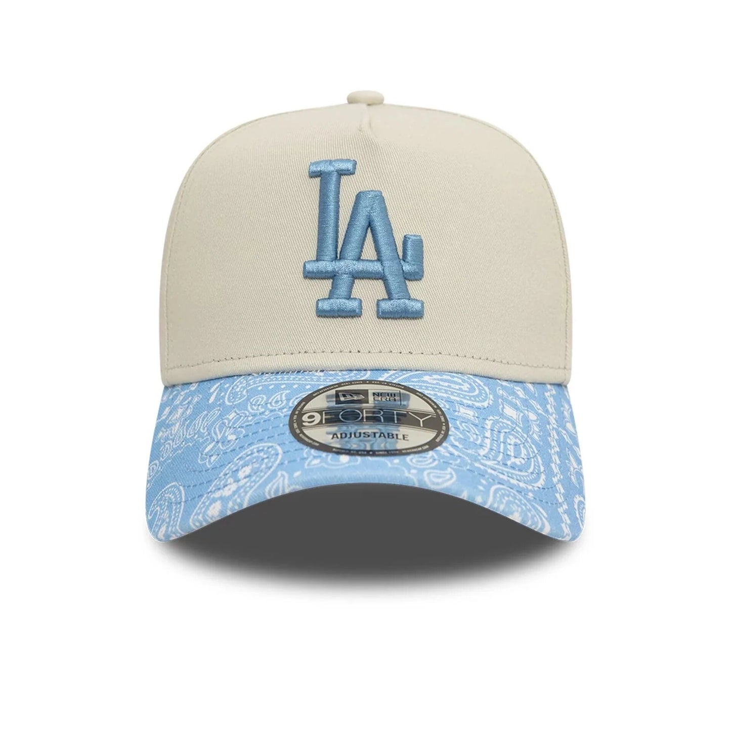 LA Dodgers Pastel Paisley Light Beige 9FORTY A-Frame Adjustable Cap