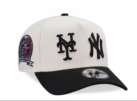 NEW ERA NEW YORK SUBWAY SERIES 25TH ANNIVERSARY CHROME TWO TONE EDITION 9FORTY A FRAME SNAPBACK HAT New Era N: 00755
