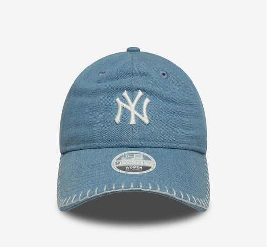 New York Yankees Womens MLB Denim Stitch Pastel Blue 9TWENTY Cap Jean