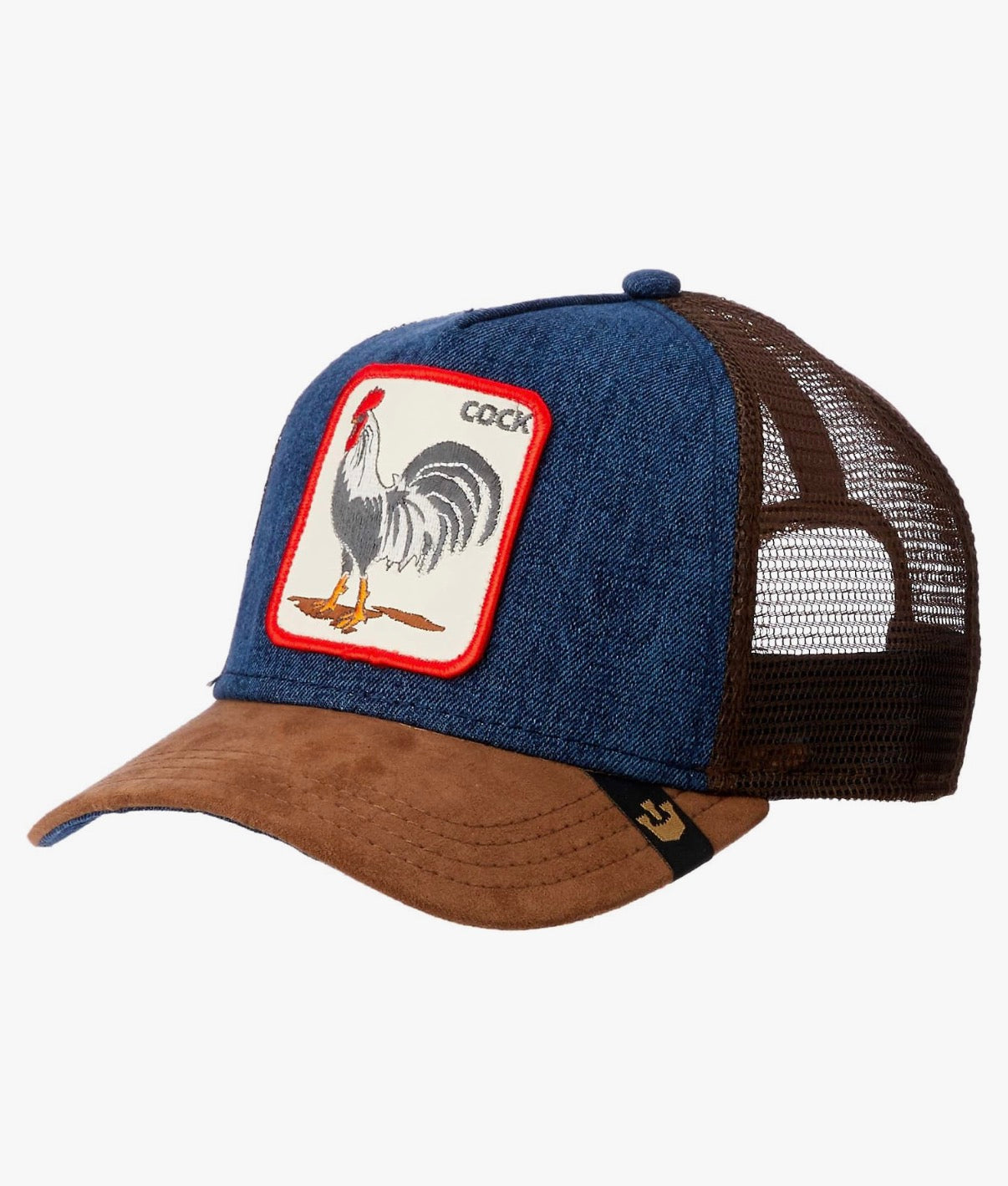 Goorin Bros. Rooster Big Strut Brown and Denim Cock Trucker Hat