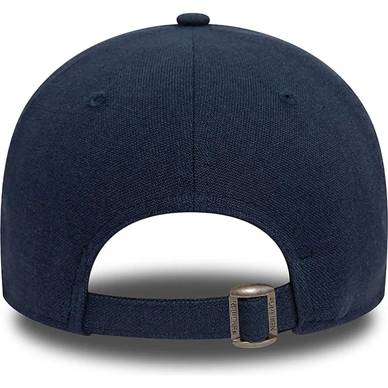 New Era Curved Brim 9FORTY Linen Los Angeles Dodgers MLB Navy Blue marine Adjustable Cap