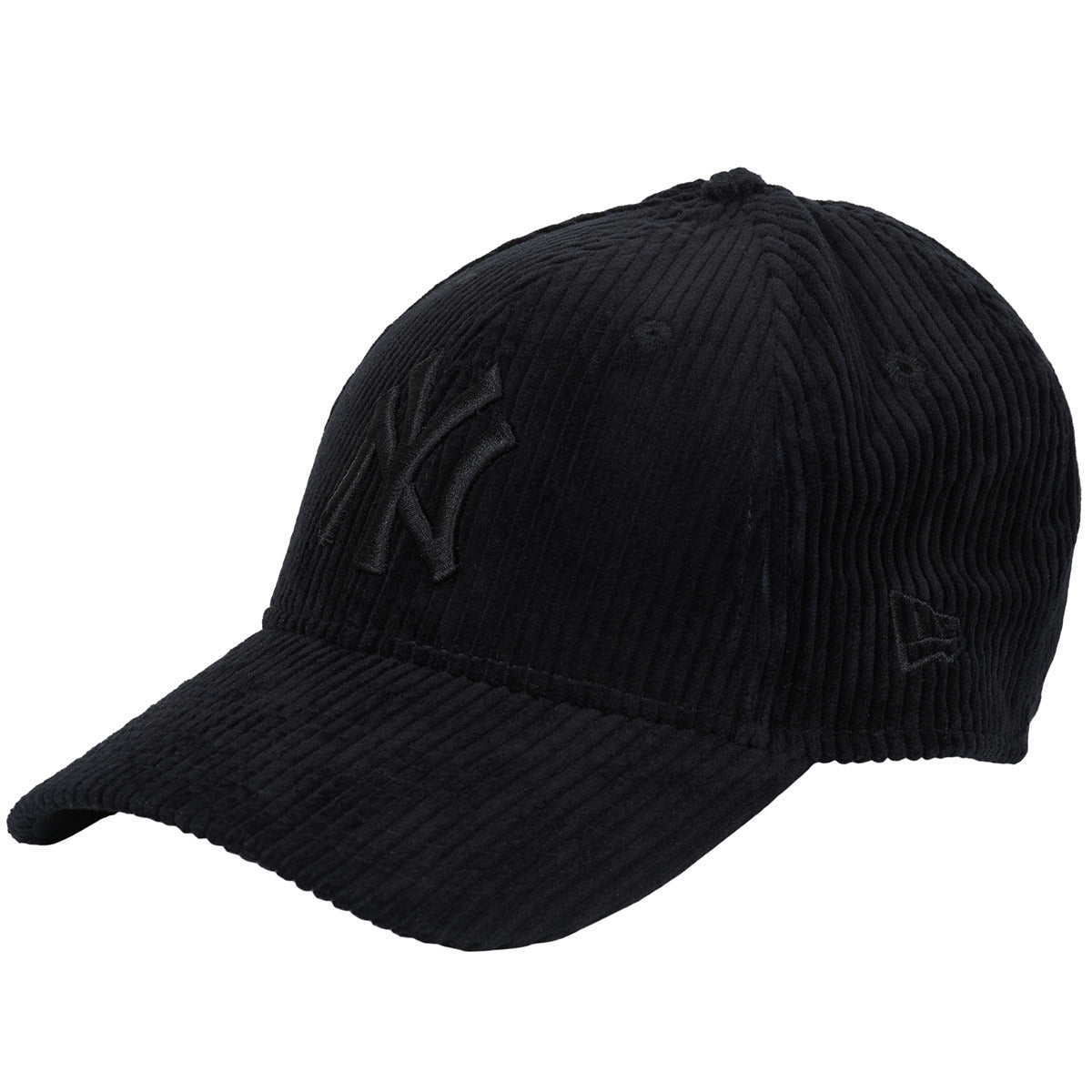 Casquette courbée noire ajustable avec logo noir 9FORTY Cord New York Yankees MLB New Era