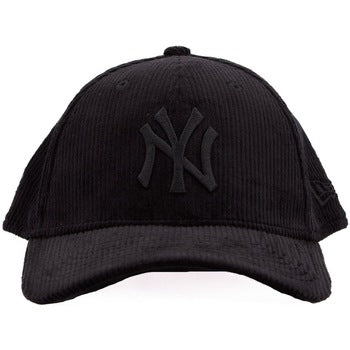 Casquette courbée noire ajustable avec logo noir 9FORTY Cord New York Yankees MLB New Era