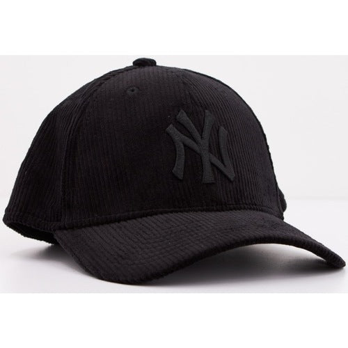 Casquette courbée noire ajustable avec logo noir 9FORTY Cord New York Yankees MLB New Era