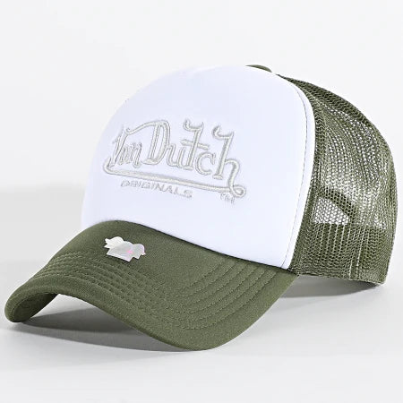 VON DUTCHAtlanta Trucker Cap White Green Khaki N: 00764