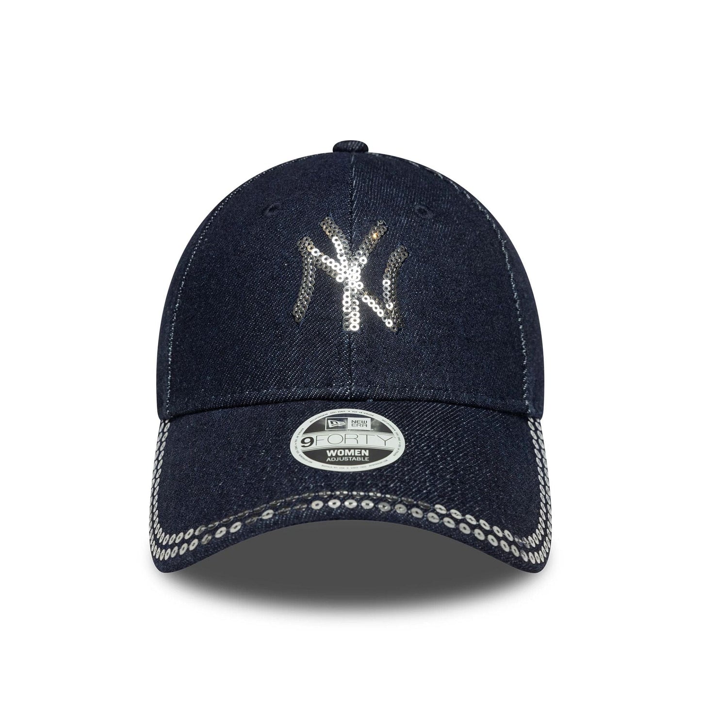 New York Yankees Womens MLB Sequin Dark Blue 9FORTY Adjustable Cap