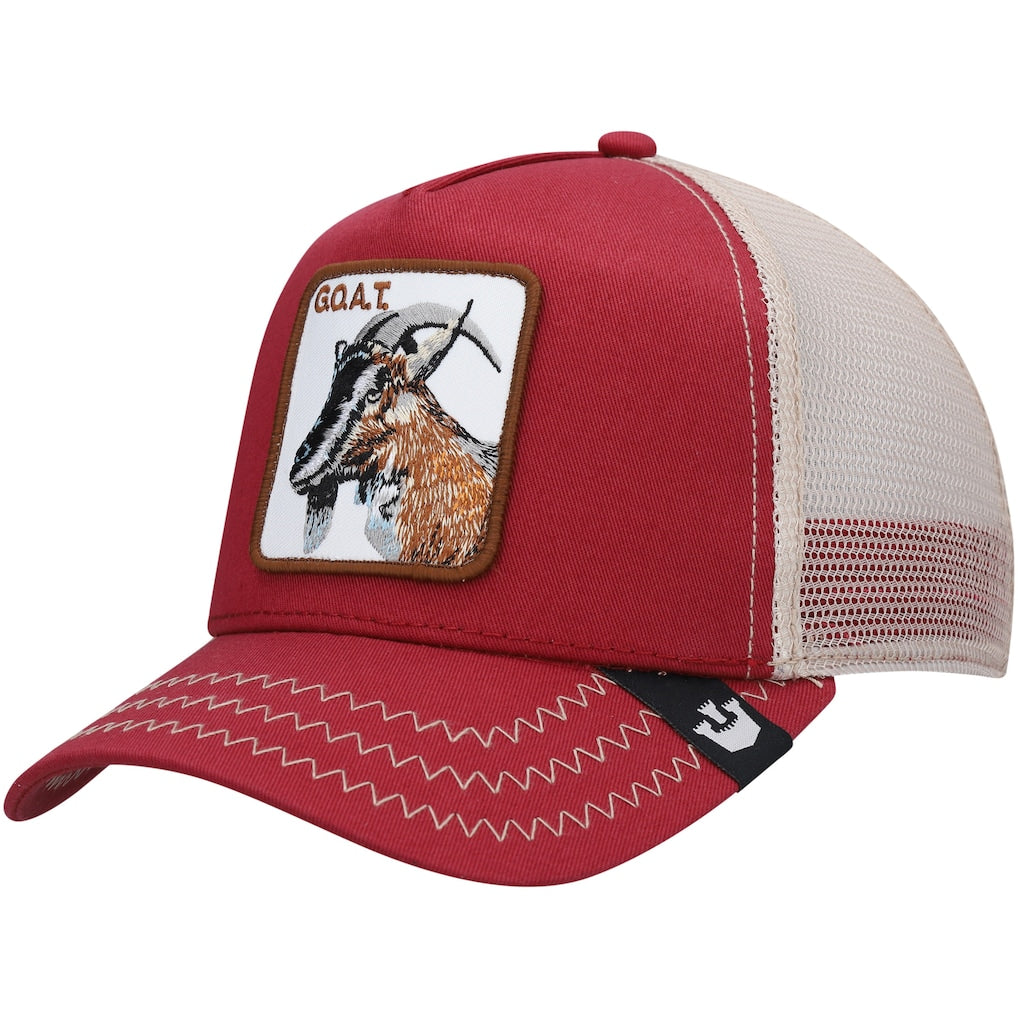 Red Goorin Bros Goat Beard Trucker Adjustable Hat