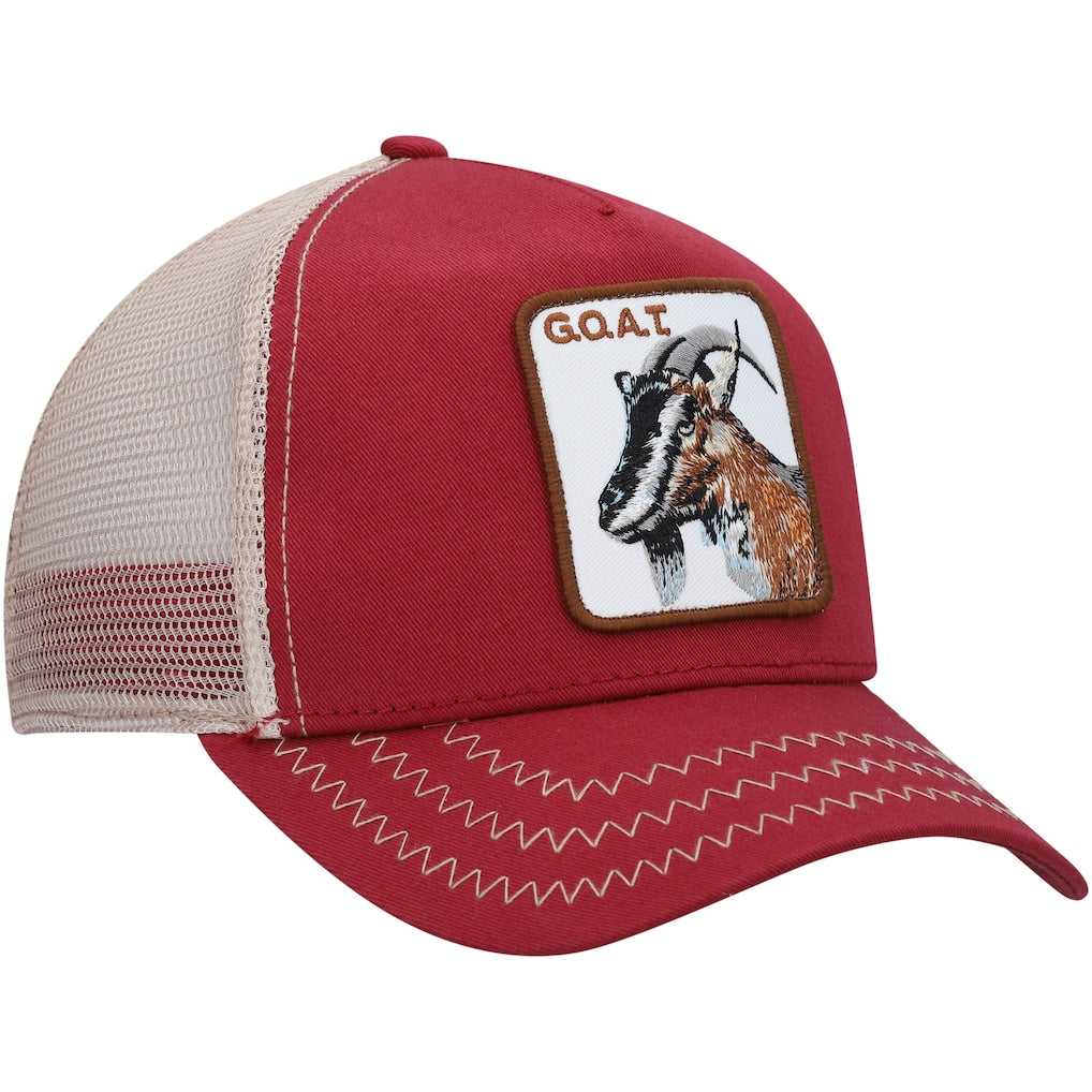 Red Goorin Bros Goat Beard Trucker Adjustable Hat
