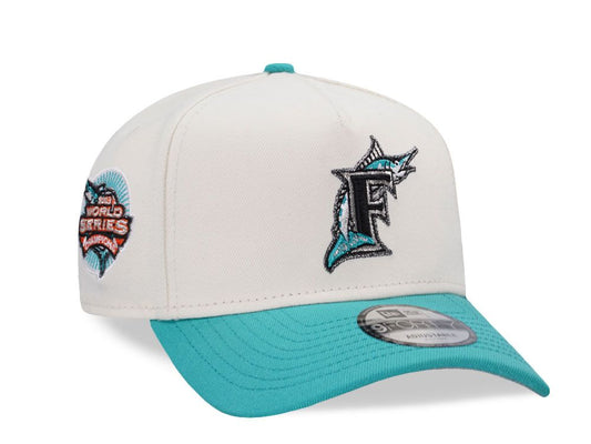 NEW ERA FLORIDA MARLINS WORLD SERIES 2003 CHROME TWO TONE EDITION 9FORTY A FRAME SNAPBACK CAP N: 00668